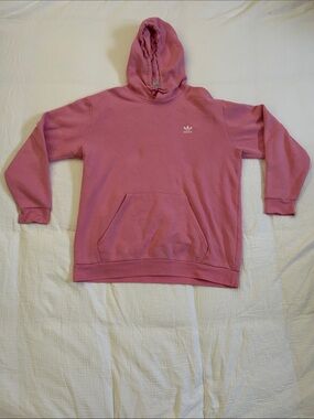 adidas Rose Pink Hoodie with White Trefoil